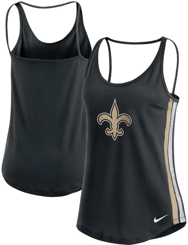 Women's Black New Orleans Saints Fashion Performance Tank Top