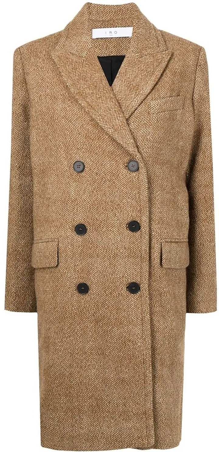 Virgin Wool Double-Breasted Coat