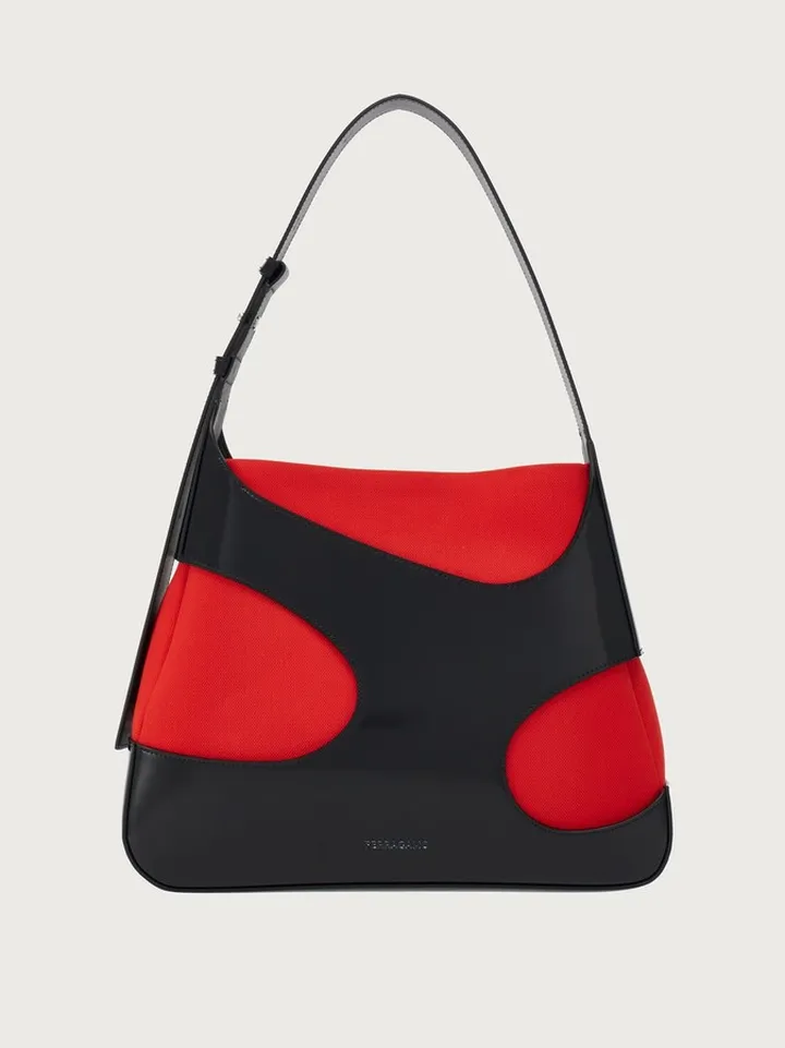 Ferragamo Women Shoulder bag with cut-out detailing (L) Black