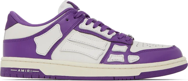 AMIRI Purple & White Skel Low Sneakers