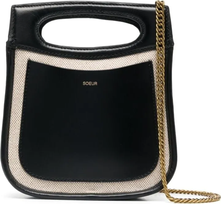 Cut-Out Handles Tote Bag