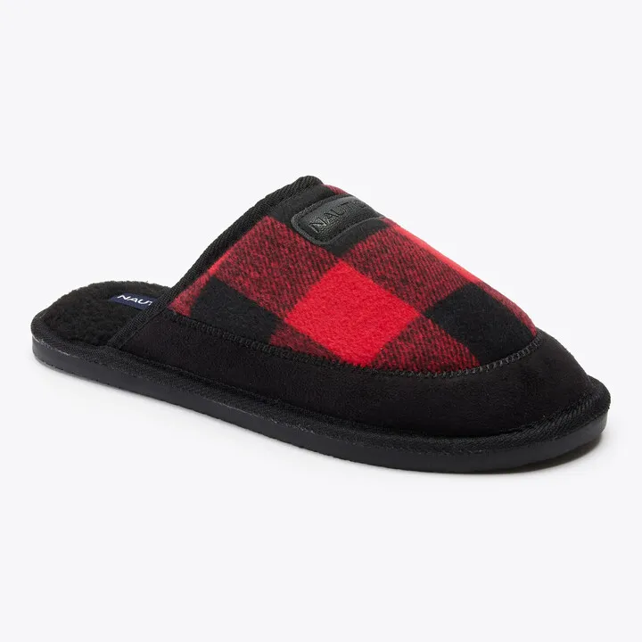 Plaid Faux-Fur-Lined Slipper