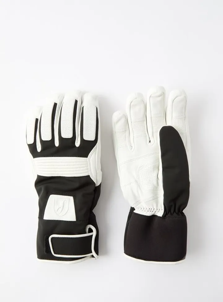 Dane Leather And Twill Ski Gloves