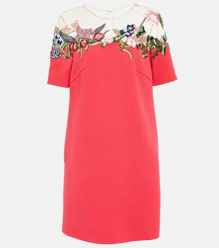 Wool-blend minidress