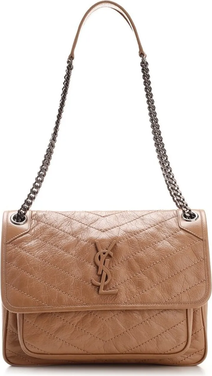 Saint Laurent Niki Logo Plaque Medium Shoulder Bag