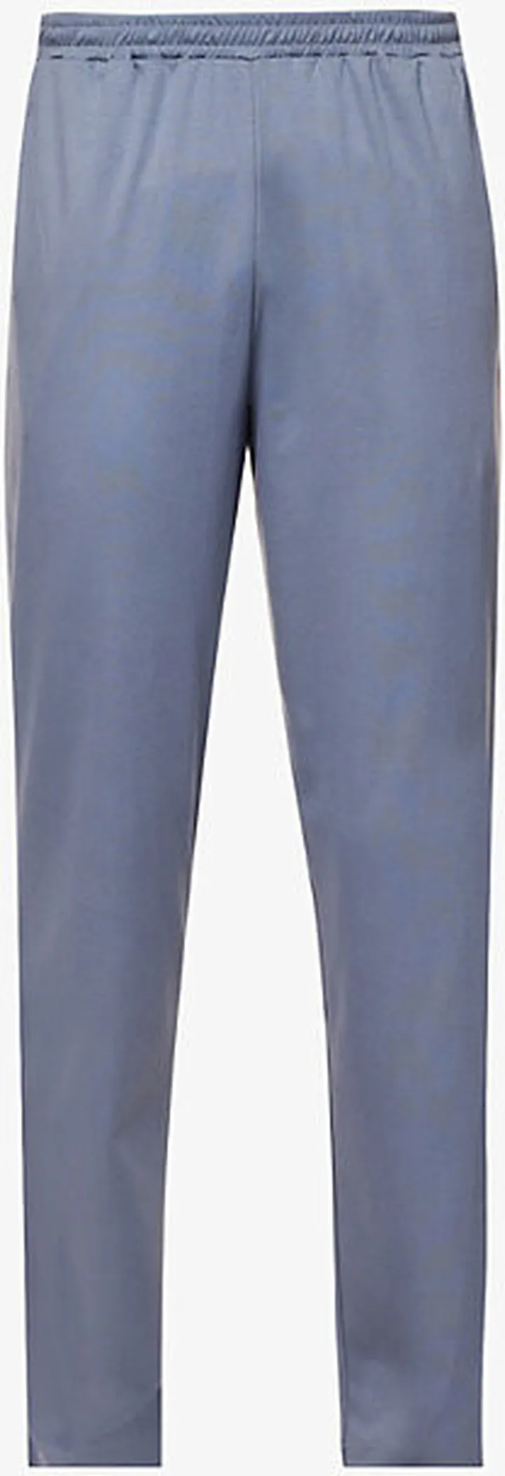 Mens Winter Blue Supreme Tapered-leg Relaxed-fit Cotton Pyjama Bottoms