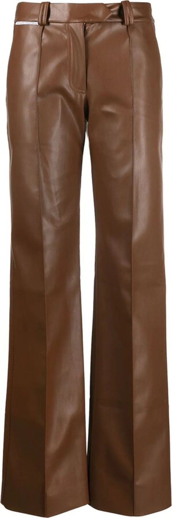 Brown Faux Leather Trousers