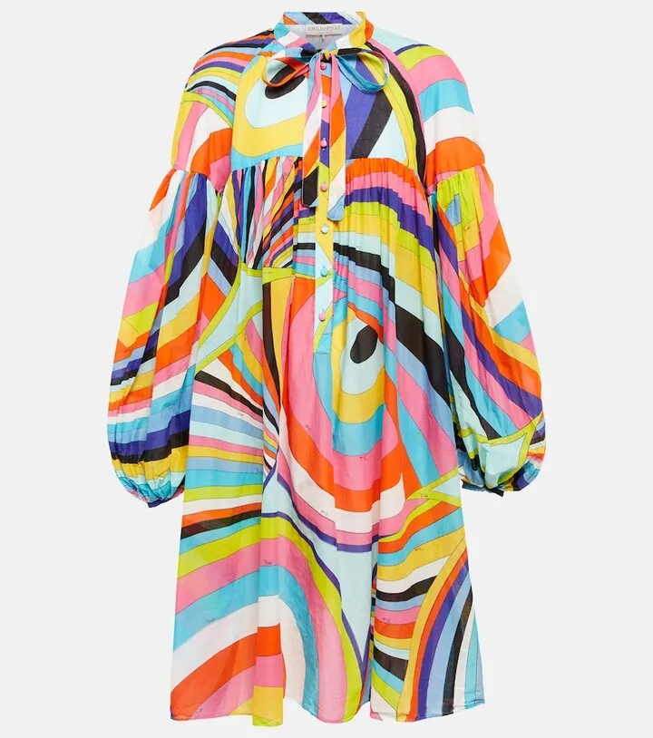 Printed cotton dress