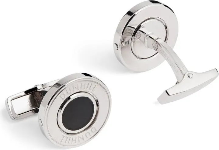 Dunhill Silver And Onyx Cufflinks