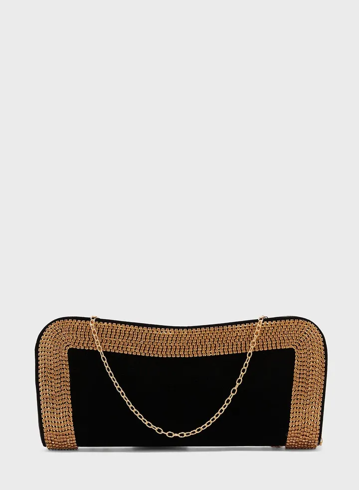 Shimmery Gold Detailed Clutch