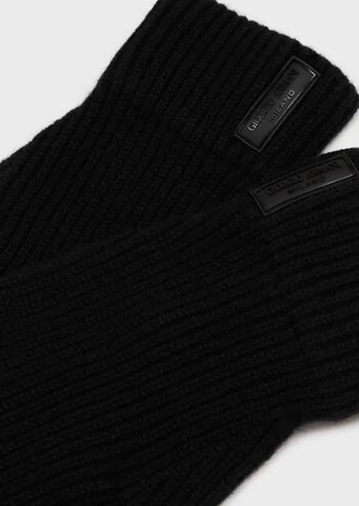 Gloves in pure cashmere knit