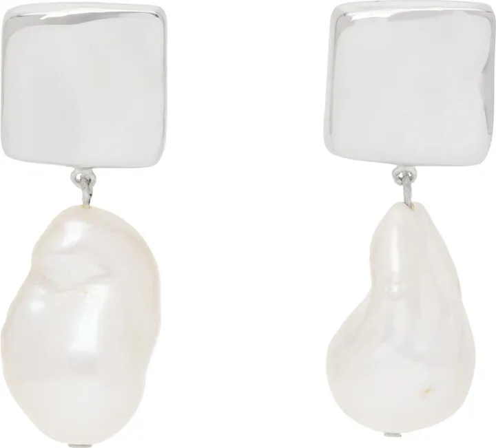 AGMES Silver Baroque Luca Earrings