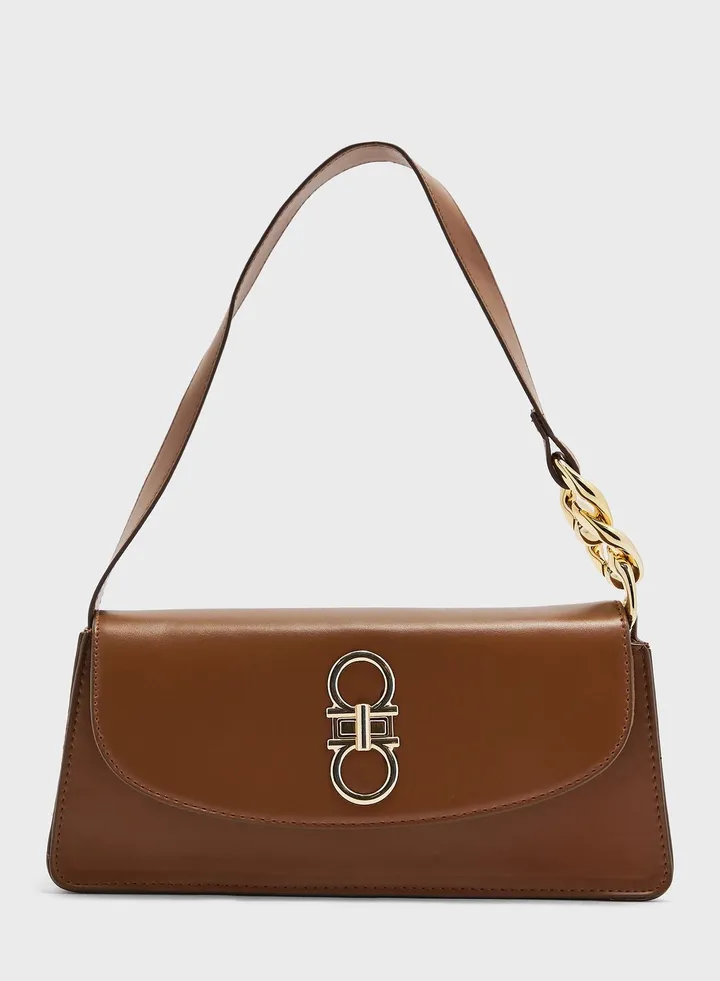 Minimalist Flap Baguette Bag