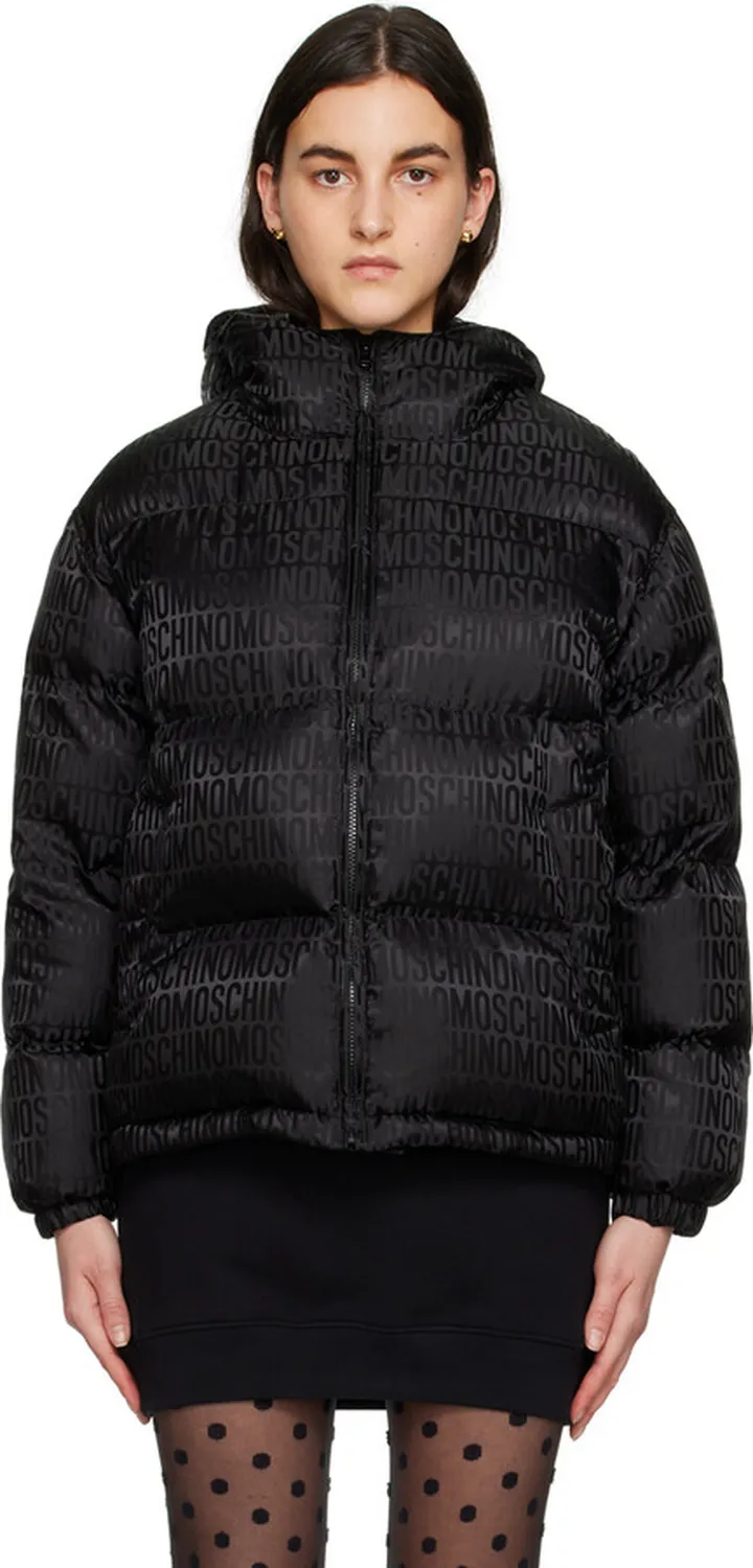 Moschino Black All Over Puffer Jacket