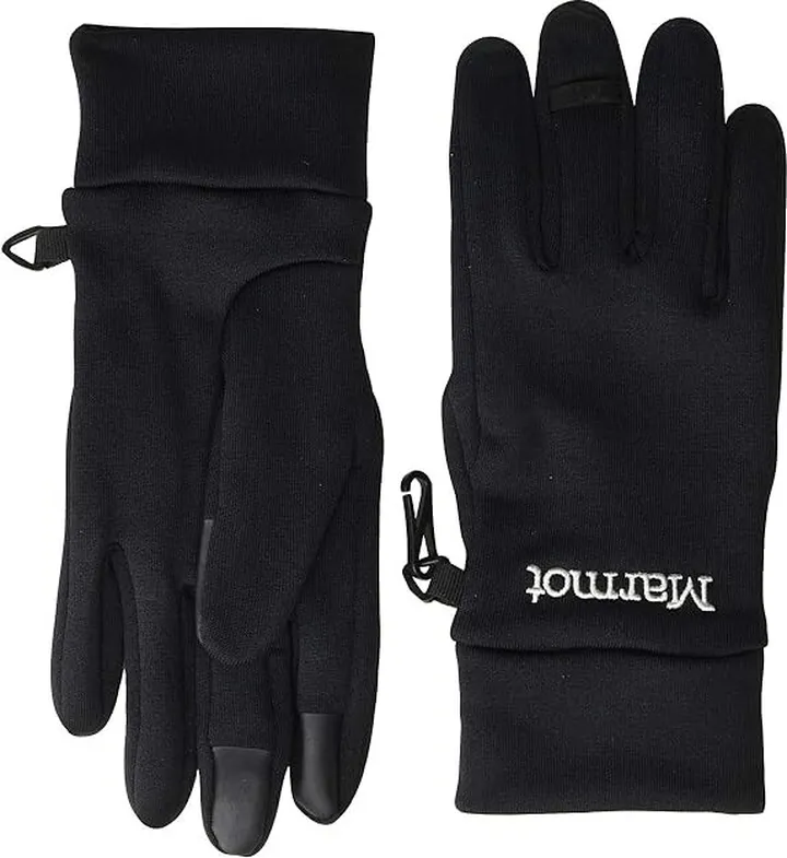 Marmot Power Stretch Connect Gloves (Black) Extreme Cold Weather Gloves