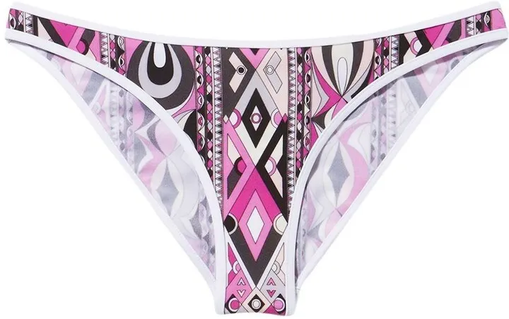Rombi-print bikini bottoms
