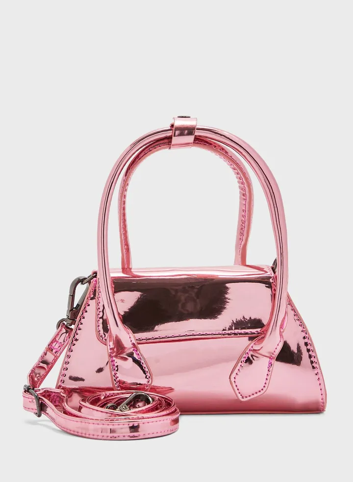 Metallic Mini Satchel Bag