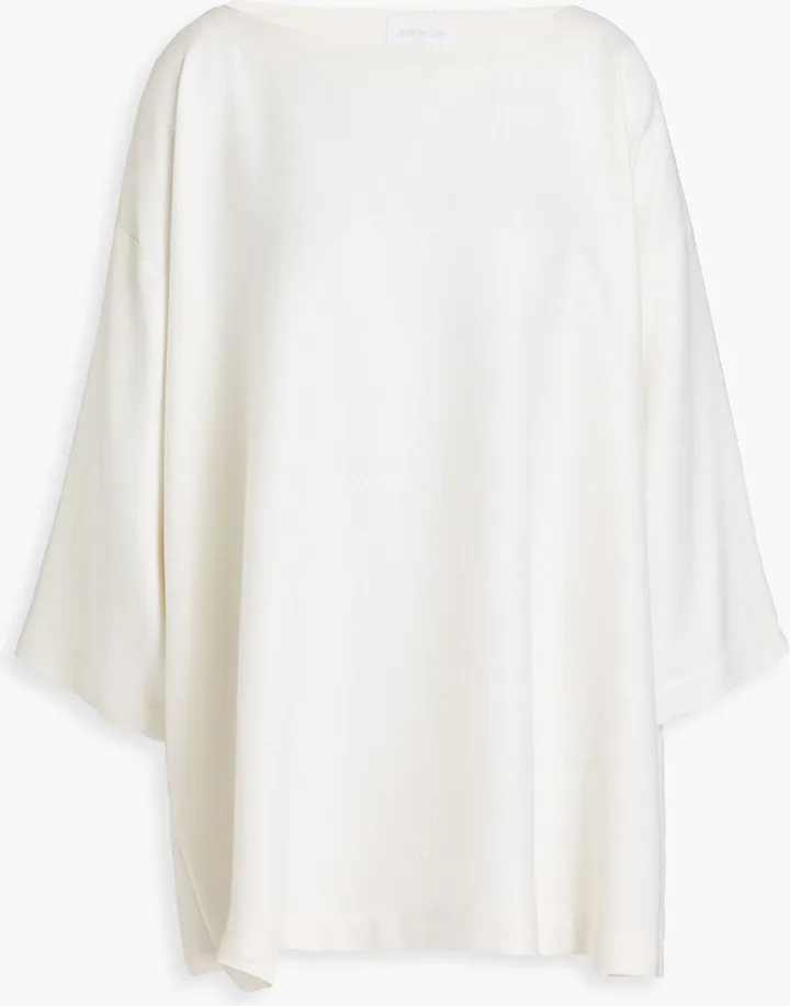 Cashmere and silk-blend top