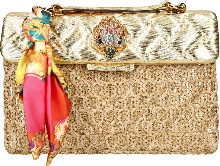 Kensington Raffia Convertible Shoulder Bag