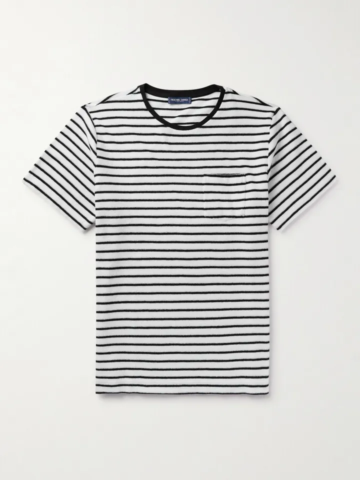 Carmo Striped Organic Cotton-Terry T-Shirt