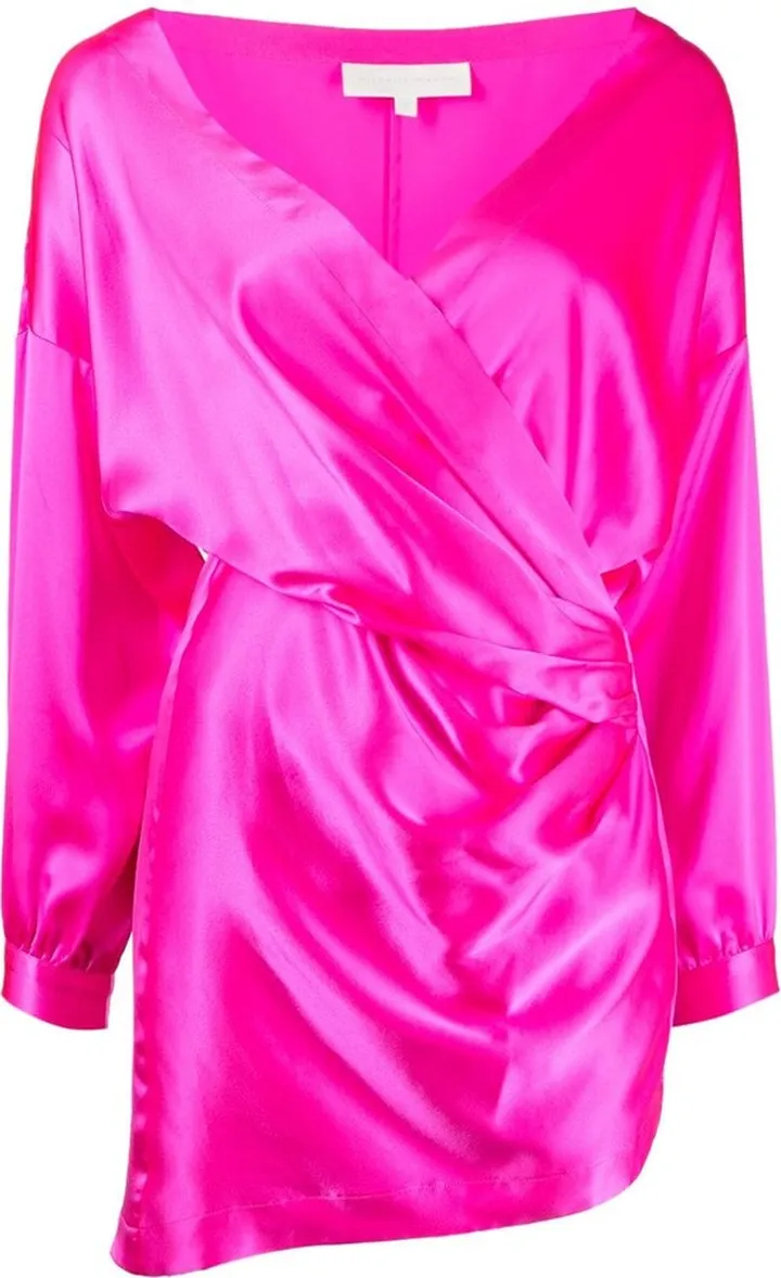 Draped-Detail Mini Dress