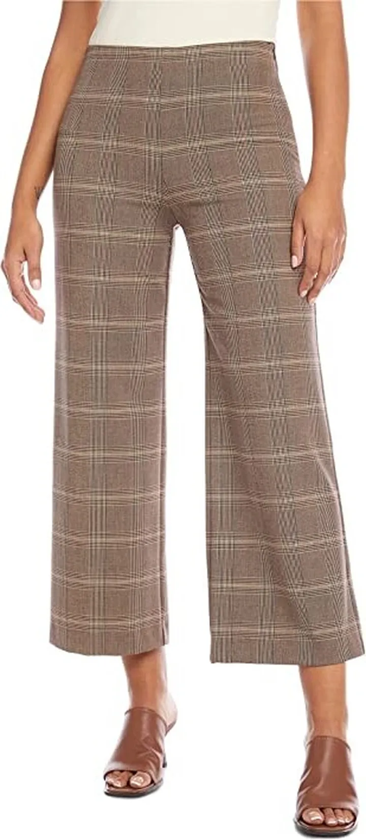 Karen Kane Cropped Pants (Plaid) Women's Jumpsuit & Rompers One Piece