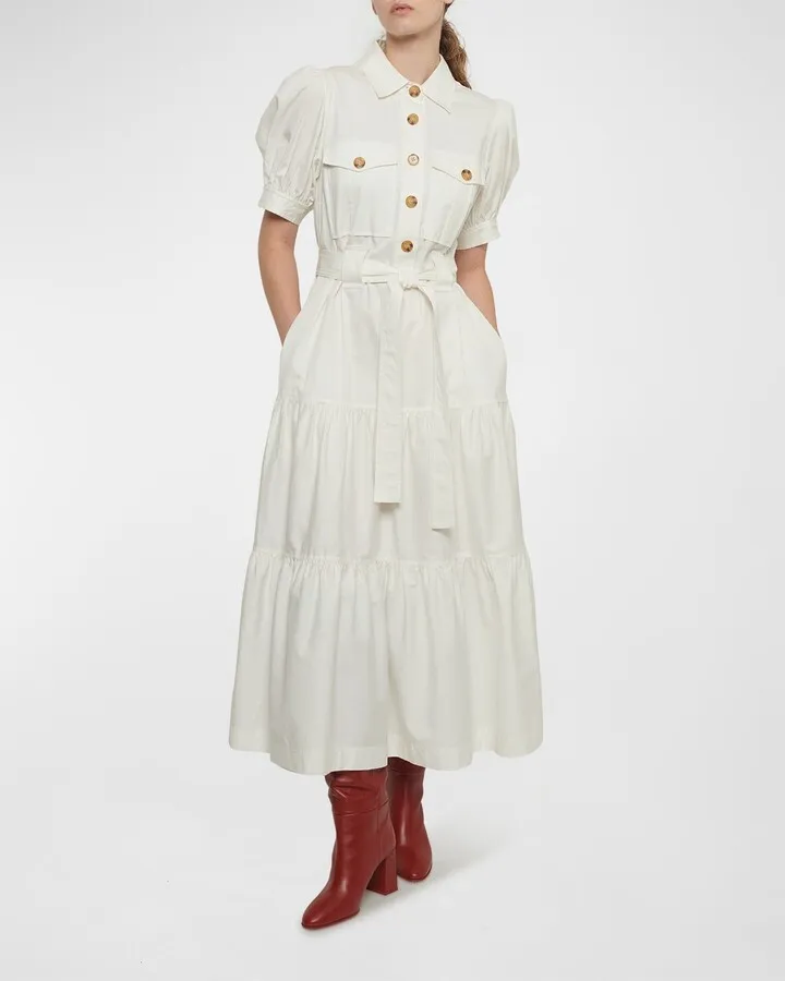 Buffy Button-Front Utility Dress