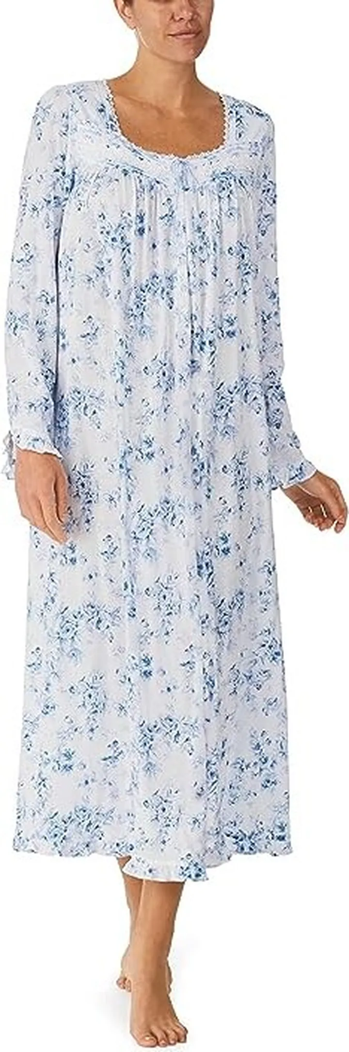 Eileen West Long Sleeve Ballet Gown (Toile Floral) Women's Pajama