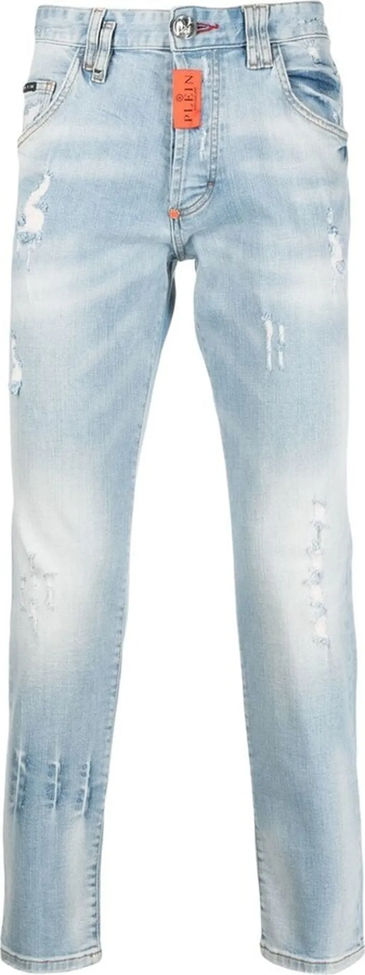 Distressed Skinny-Cut Jeans