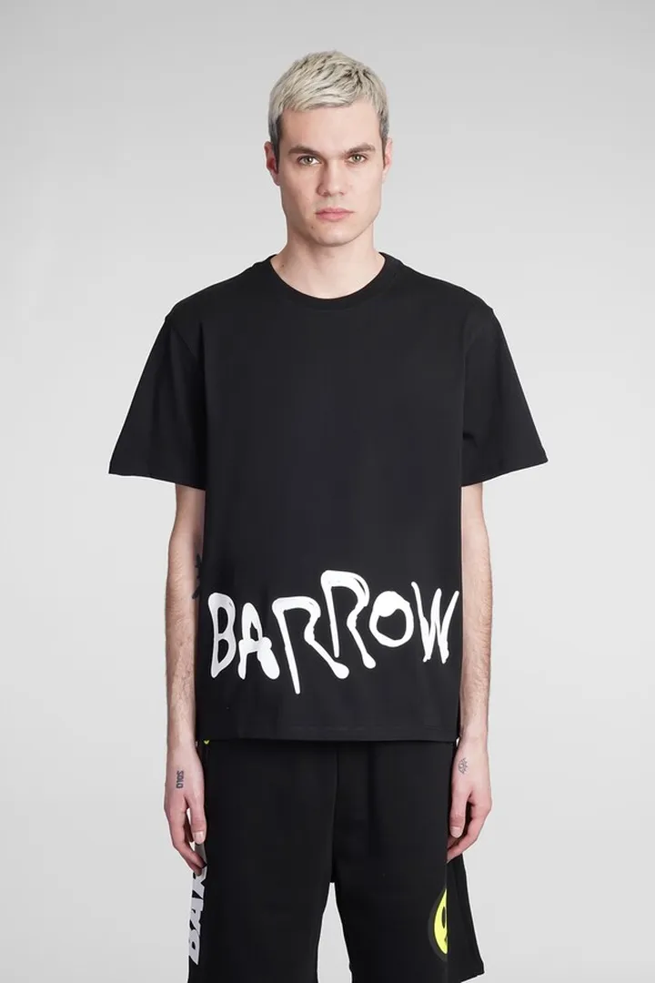 T-shirt In Black Cotton