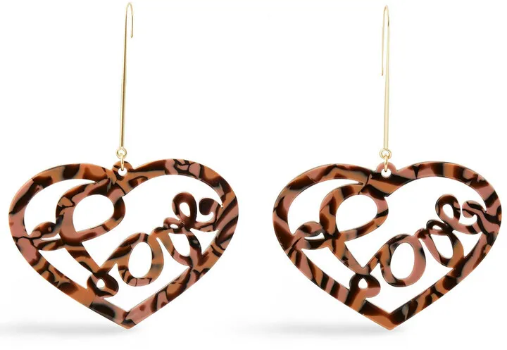 The Lovestruck gold-tone acetate earrings