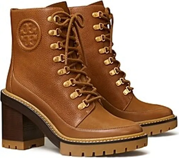 Tory Burch Women's Miller High Block Heel Combat Boots