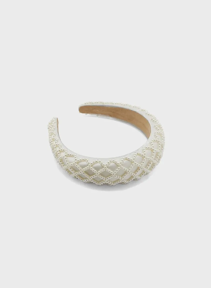 Pearl Detail Embellished Headband