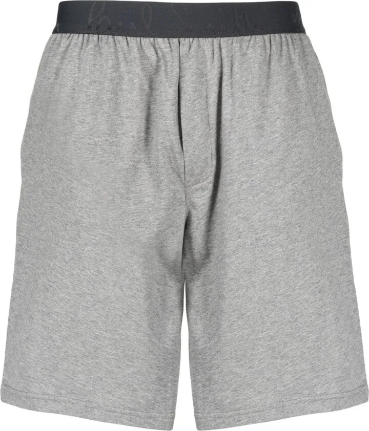 Logo-Waistband Organic-Cotton Lounge Shorts