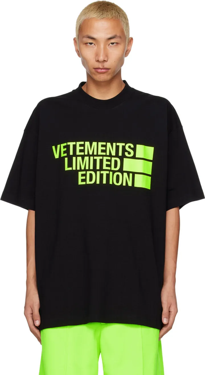 VETEMENTS Black 'Limited Edition' T-Shirt