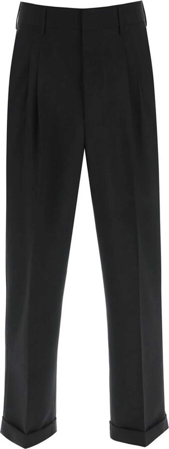 AMI Pleated Cropped Trousers
