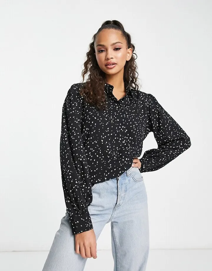 JDY sindell shirt in black dots