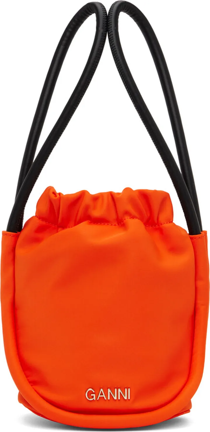 GANNI Orange Mini Knot Bag