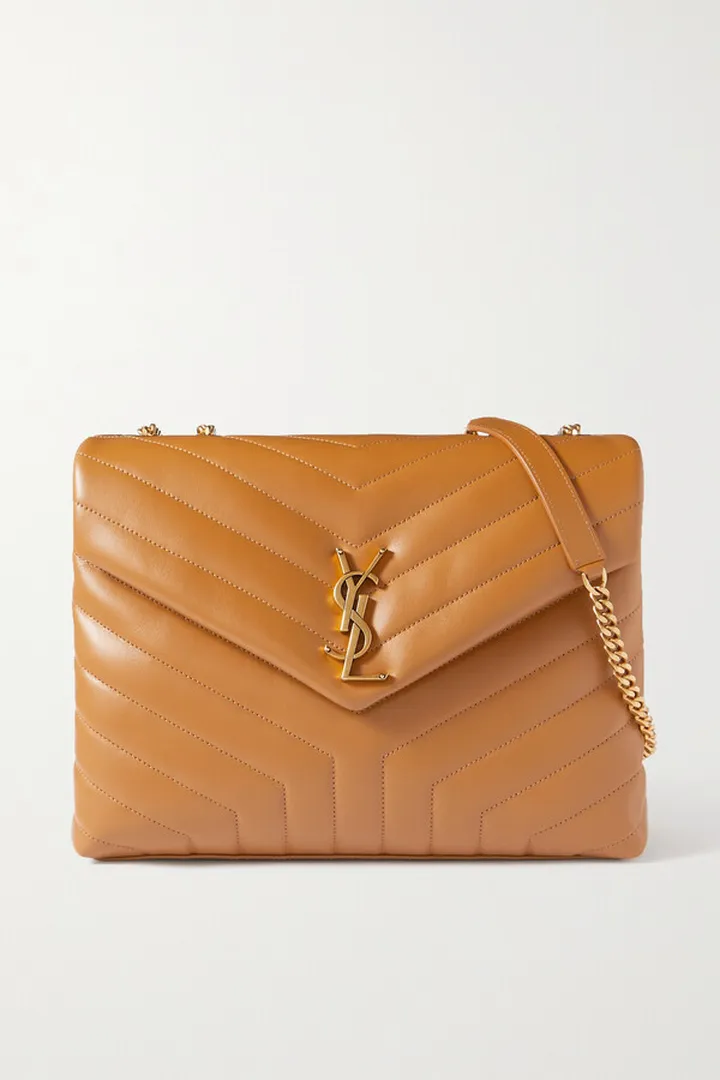 SAINT LAURENT - Loulou Medium Quilted Leather Shoulder Bag - Brown