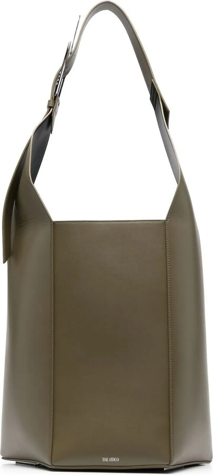 Logo-Lettering Leather Tote Bag