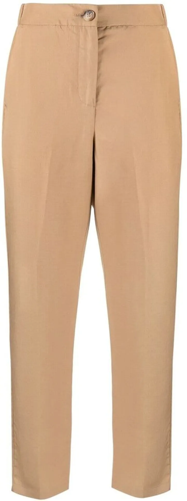 Inset-Pocket Straight Trousers