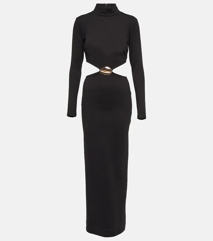 Embellished cutout maxi dress