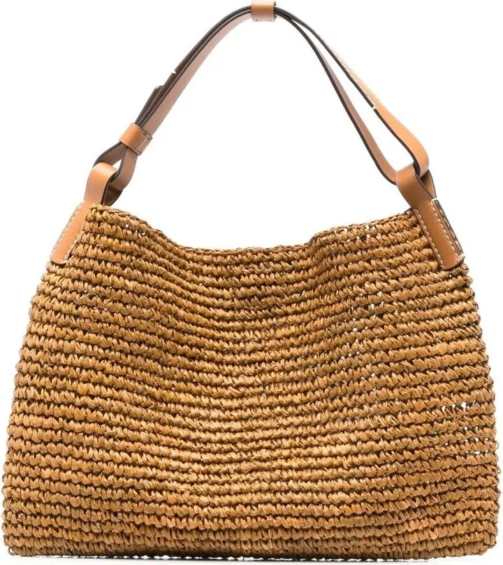 Minetta raffia tote bag