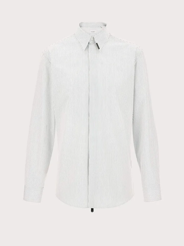 Ferragamo Men Stretch cotton shirt White