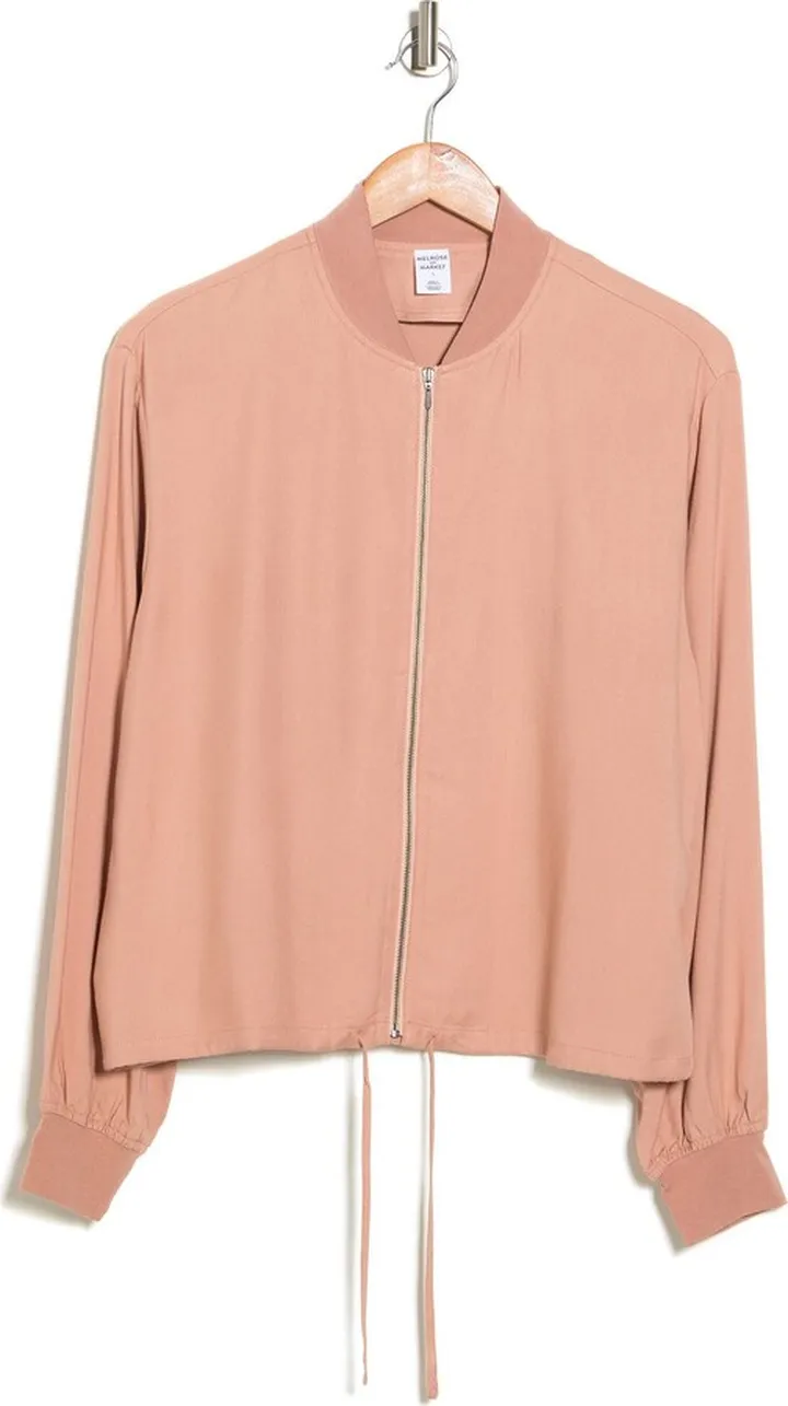 Drawstring Bomber Jacket