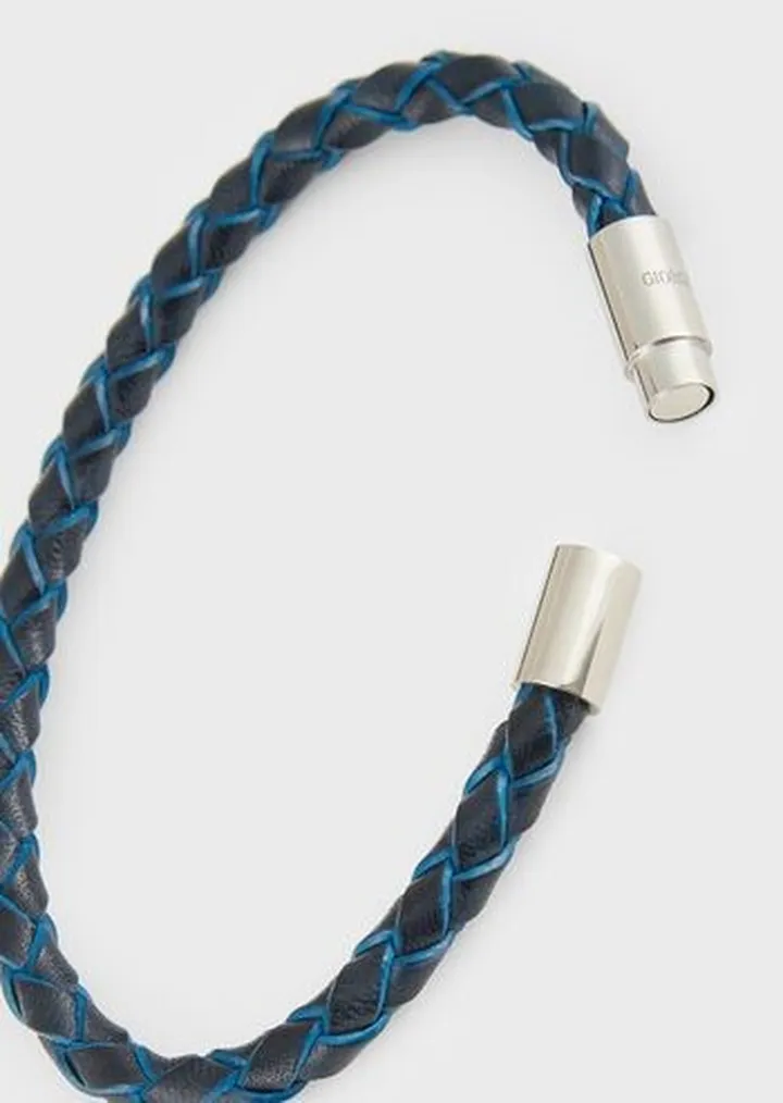Plaited leather bracelet