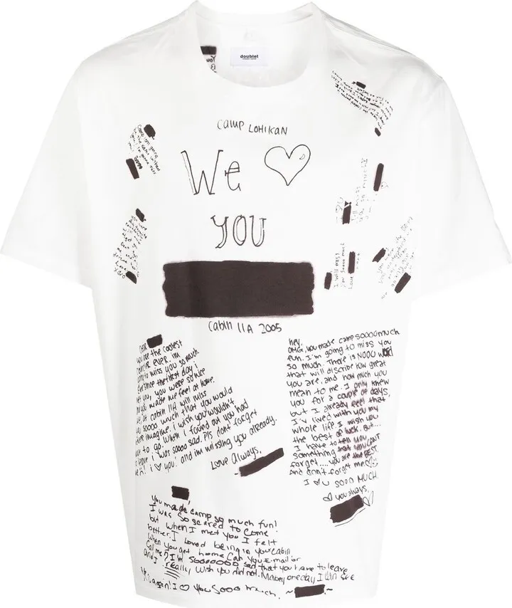 graphic-print short sleeves cotton T-shirt