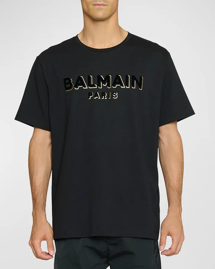 Men's Flock Foil Logo Bulky T-Shirt
