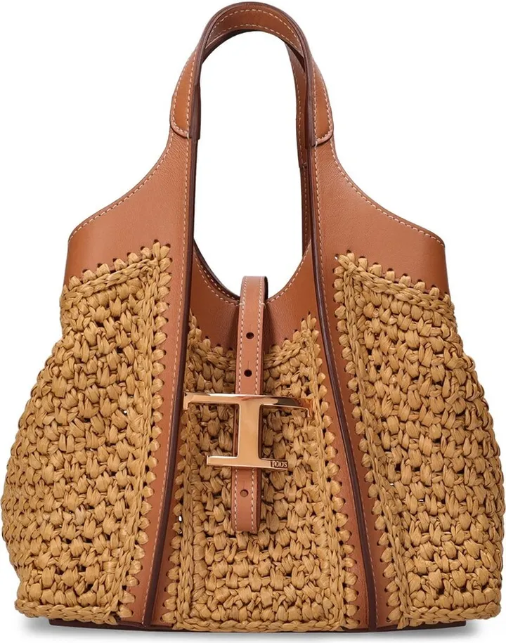 Shopping mini T crochet tote bag