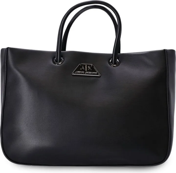 Logo-Plaque Detail Tote Bag